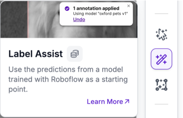 Label Assist Tool selection