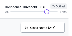 Confidence Threshold slider