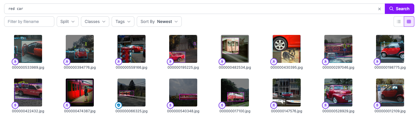 Semantic search results