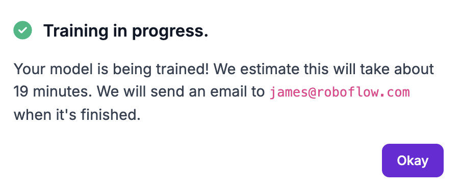 Training time estimate